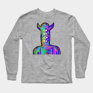 Goodnight Punpun Acid / Oil Slick Portrait Long Sleeve T-Shirt